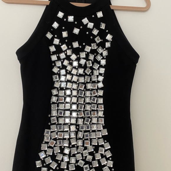 Parker Black Rhinestone Dress - Picture 3 of 4